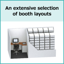 An extensive selection of booth layouts
