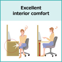 Excellent interior comfort